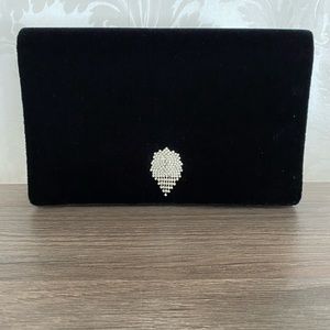 Black velvet purse